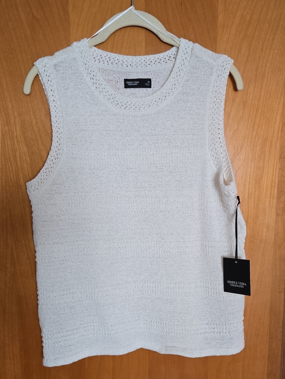 Brand New with Tags - Simpy Vera Sleeveless Sweater, Ivory, Size M